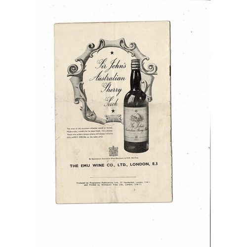 1949 Middlesex Sevens Rugby Union Programme