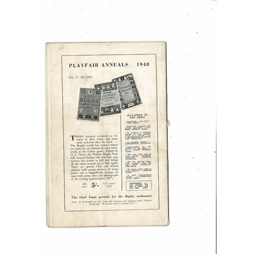 1948 Oxford v Cambridge Varsity Match Rugby Union Programme