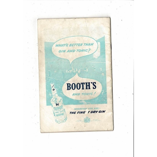 1958 Oxford v Cambridge Varsity Match Rugby Union Programme