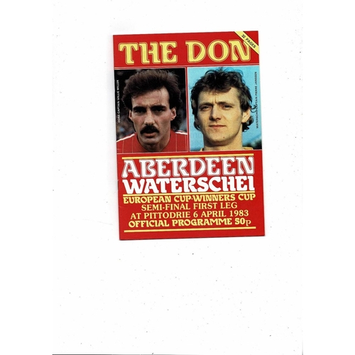 European Cup Winners Cup Semi Final Football Programmes