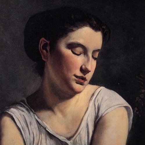 Young Woman with Lowered Eyes