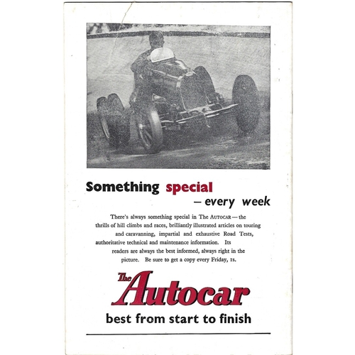 1958 Oulton Park Richard Seaman Trophies Meeting (28/06/1958) motor racing programme