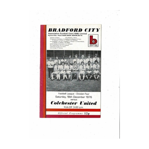 Colchester United Away Football Programmes