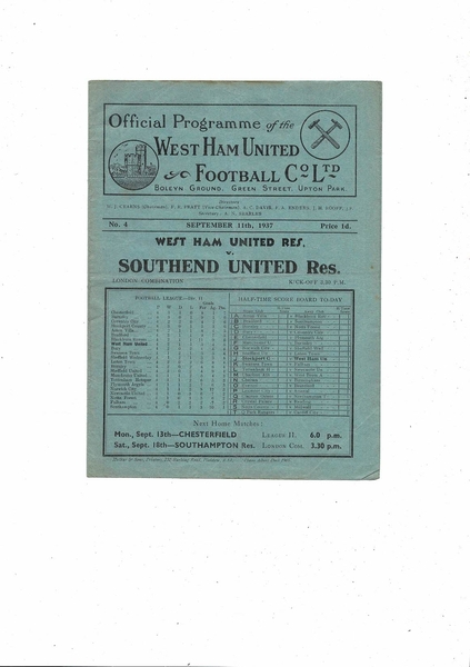 Many more Football Programmes listed today