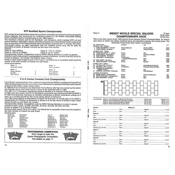 1982 Silverstone Championship Meeting (28/03/1982) Motor Racing Programme