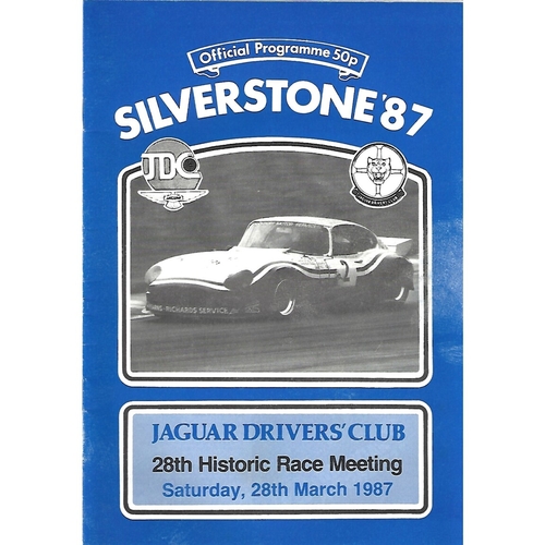 1987 Silverstone Jaguar Drivers Club Meeting (28/03/1987) Motor Racing Programme
