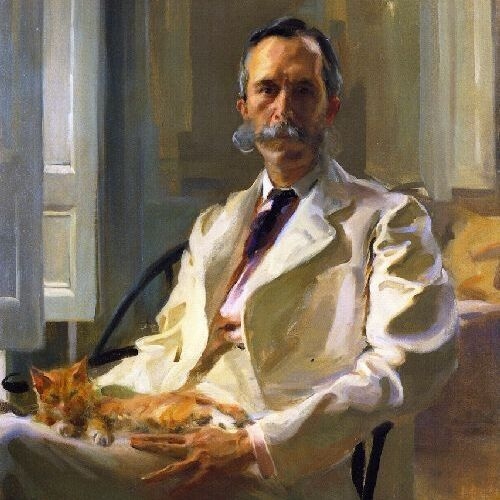 Man with the Cat, Henry Sturgis Drinker