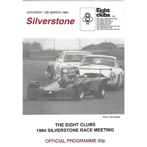 1994 Silverstone The Eight Clubs 1994 Silverstone Race Meeting (12/03/1994) Motor Racing Programme