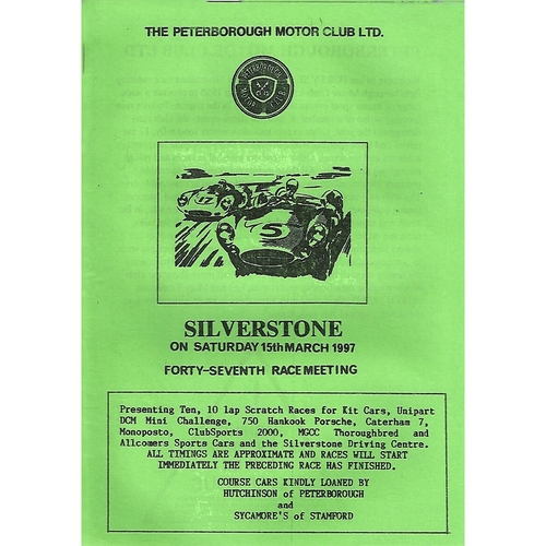 1997 Silverstone The Peterborough Motor Club 47th Race Meeting (15/03/1997) Motor Racing Programme