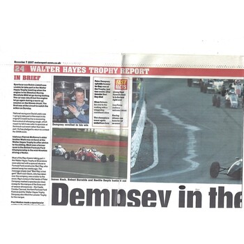 2007 Silverstone Walter Hayes Trophy Race Meeting (3-4/11/2007) Motor Racing Programme