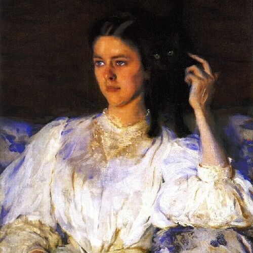 Sita and Sarita (Young Woman with Cat)