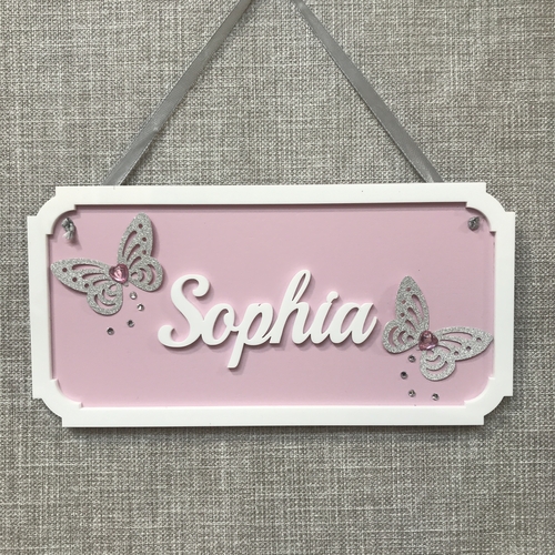 Butterfly door plaque