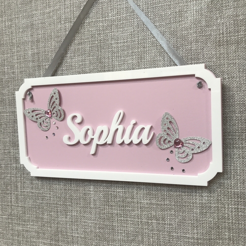 Butterfly door plaque