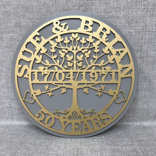 Personalised Tree of Life Anniversary Plaque – Custom Names & Date