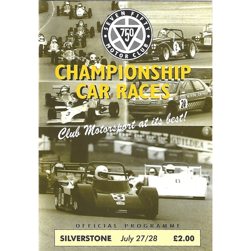 2002 Silverstone 750 Motor Club Championship Car Races Meeting (27-28/07/2002) Motor Racing Programme