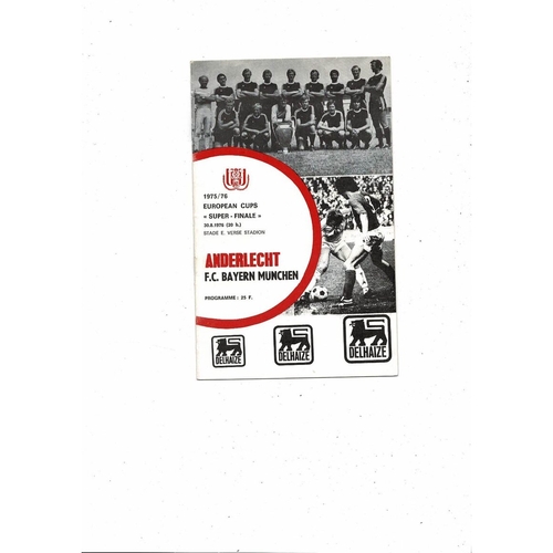 European Super Cup Football Programmes