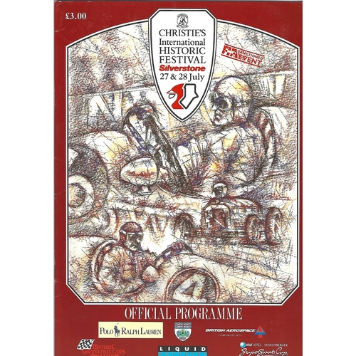 1991 Silverstone Christie's International Historic Festival Meeting (27-28/07/1991) Motor Racing Programme & Event Race Card