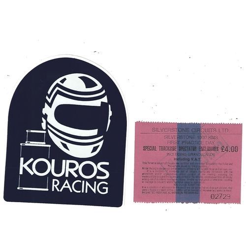 1987 Silverstone Autoglass 1,000km Race Meeting (09-10/05/1987) Motor Racing Programme & Event Entry Ticket