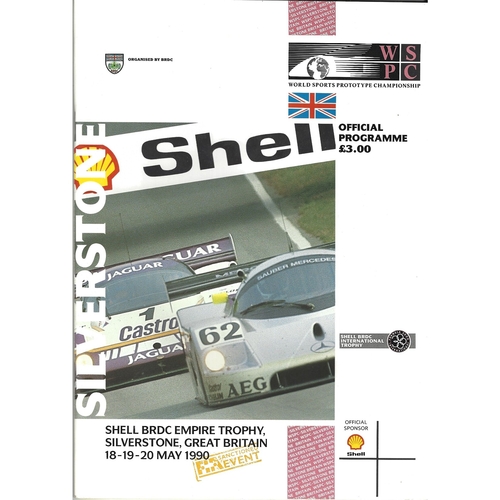 1990 Silverstone Shell B.R.D.C Empire Trophy Meeting (18-19/05/1990) Motor Racing Programme & Practice/Result Timing Sheets