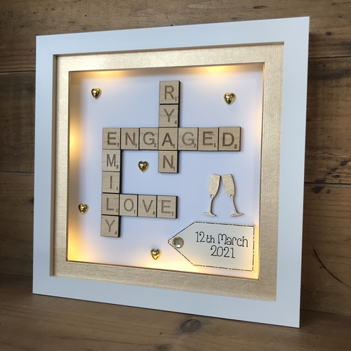 engagement / wedding scrabble word art