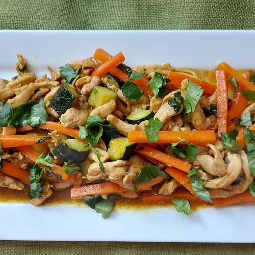 Tribal Chicken Thighs with Veg Stir Fry