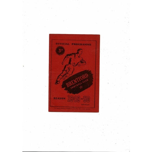1949/50 Brentford v Cardiff City Football Programme