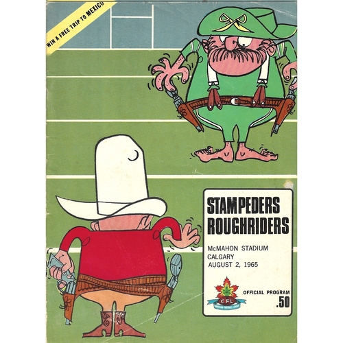 1965 Calgary Stampeders v Ottawa Roughriders Canadian Football League Programme