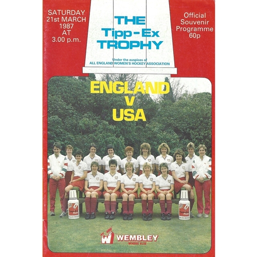 England Women's Hockey Programmes