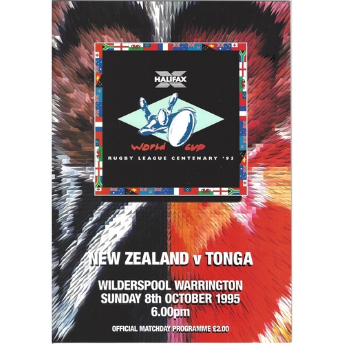 1995 New Zealand v Tonga Rugby League World Cup Programme