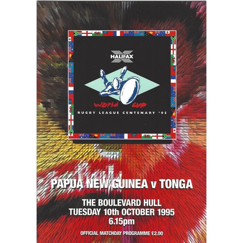1995 Papua New Guinea v Tonga Rugby League World Cup Programme