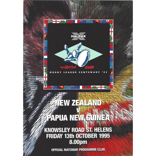 1995 New Zealand v Papua New Guinea Rugby League World Cup Programme