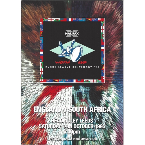 1995 England v South Africa Rugby League World Cup Programme