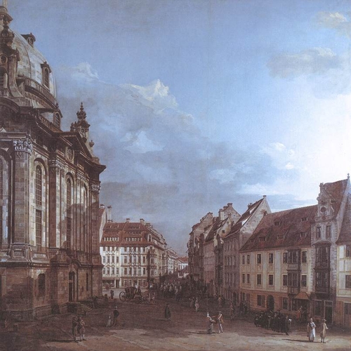 Dresden, the Frauenkirche and the Rampische Gasse