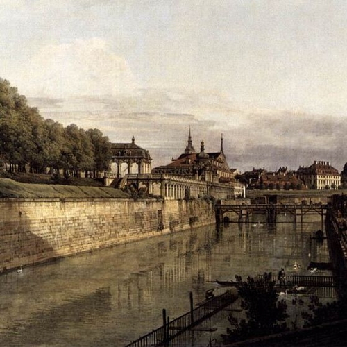 The Moat of the Zwinger in Dresden