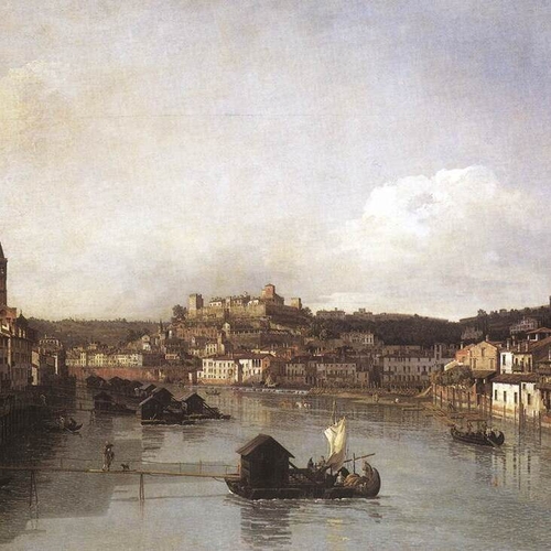 View of Verona and the River Adige from the Ponte Nuovo