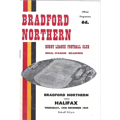 1969/70 Bradford Northern v Halifax Rugby League Programme