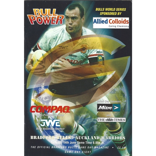 1997 Bradford Northern v Auckland Warriors Rugby League World Club Challenge Programme