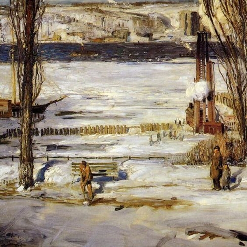 A Morning Snow, Hudson River