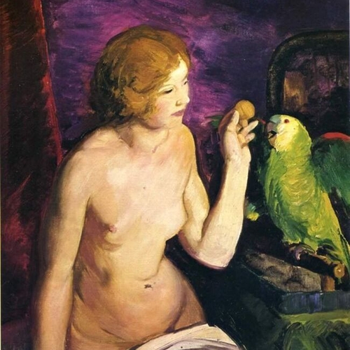 Nude with a Parrot