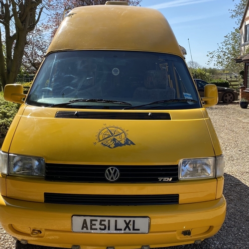 2001 (51)reg VW Transporter T4 Camper Van 4 Berth Yellow SWB 2.5 TDi 5cyl