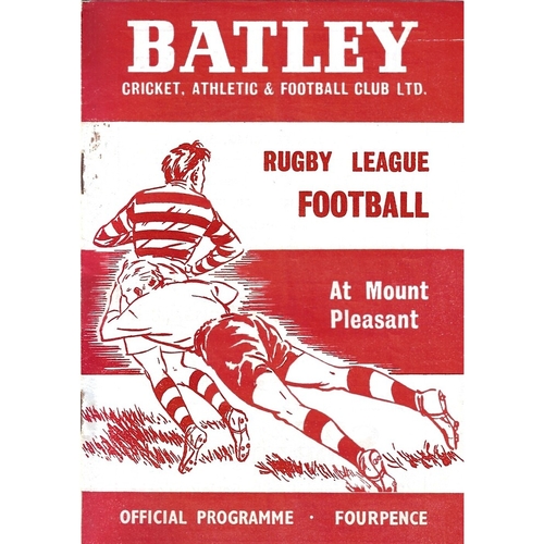 1964/65 Batley v Bradford Northern Rugby League Programme