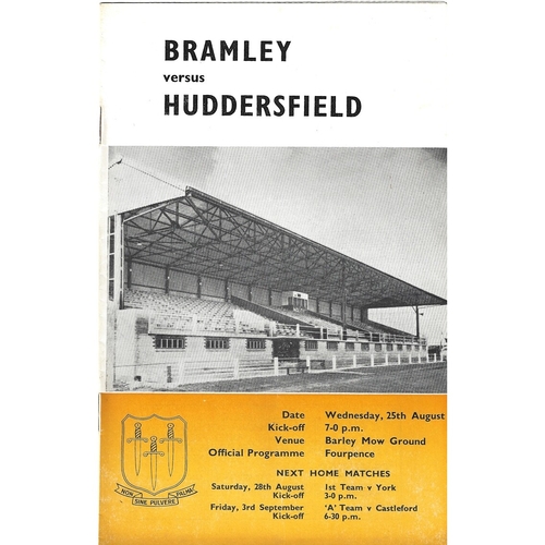 1965/66 Bramley v Huddersfield Rugby League Programme