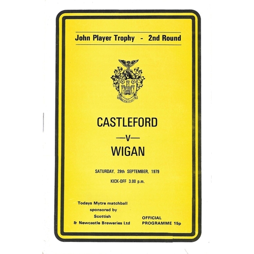 1979/80 Castleford v Wigan John Player Trophy 2nd Round Rugby League Programme