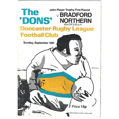 Doncaster Home Rugby League Programmes