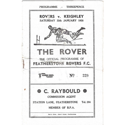 Featherstone Rovers Home Rugby League Programmes