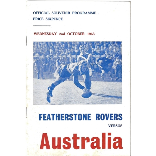 Featherstone Rovers Home Rugby League Programmes
