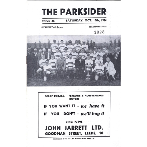 1964/65 Hunslet v Workington Town Rugby League Programme
