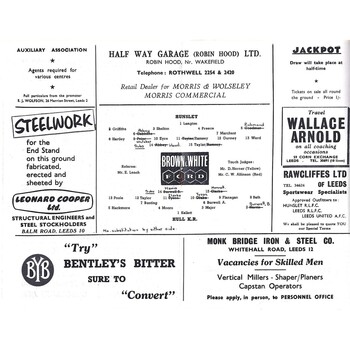 1964/65 Hunslet v Hull Kingston Rovers Rugby League Programme