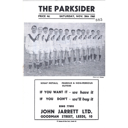 1965/66 Hunslet v Castleford Rugby League Programme