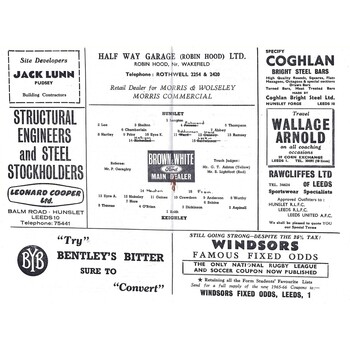 1965/66 Hunslet v Keighley Rugby League Programme
